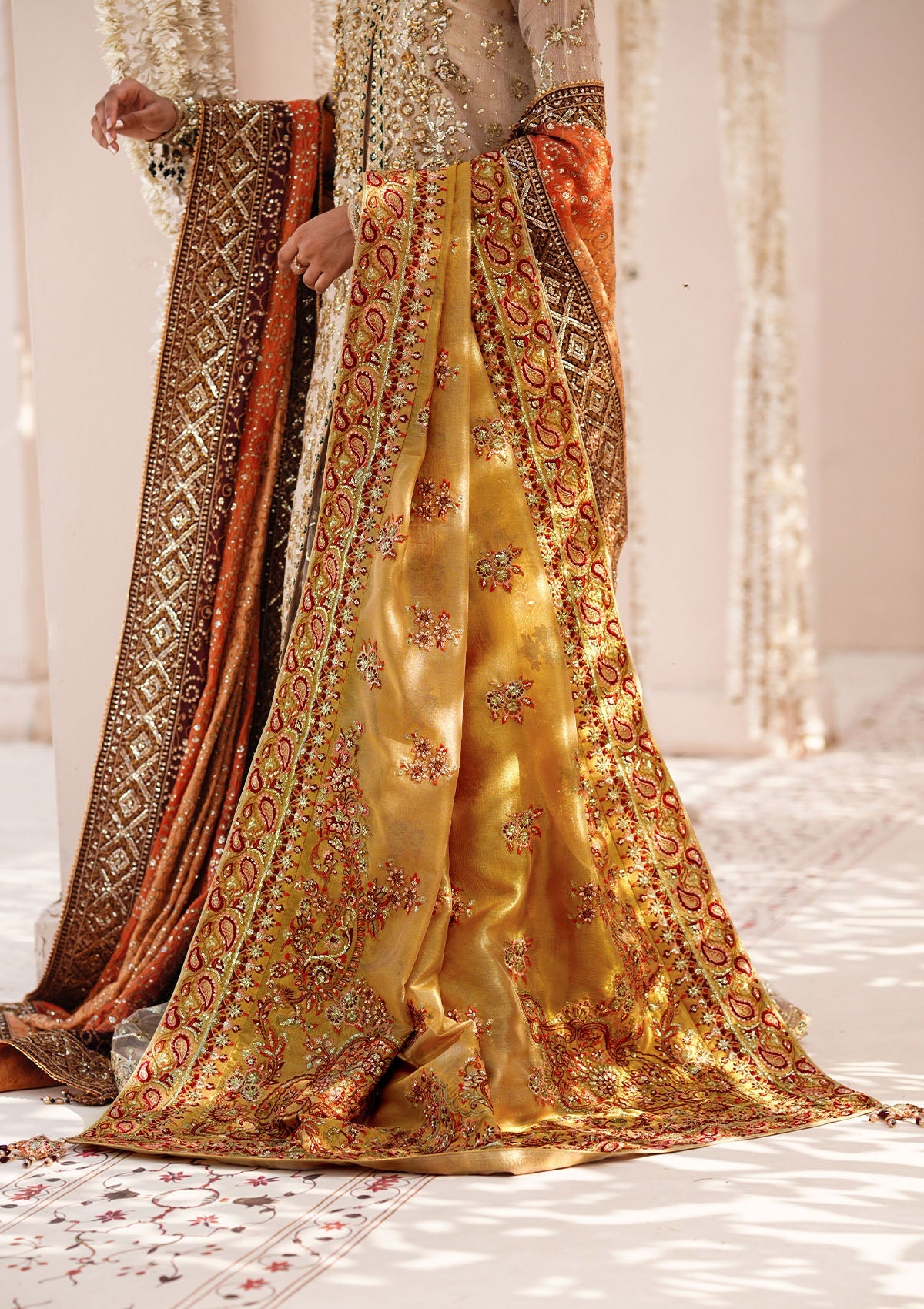 WEDDING FESTIVE ’24 VOL. 2 - INDIAN GOLD TISSUE SHAWL