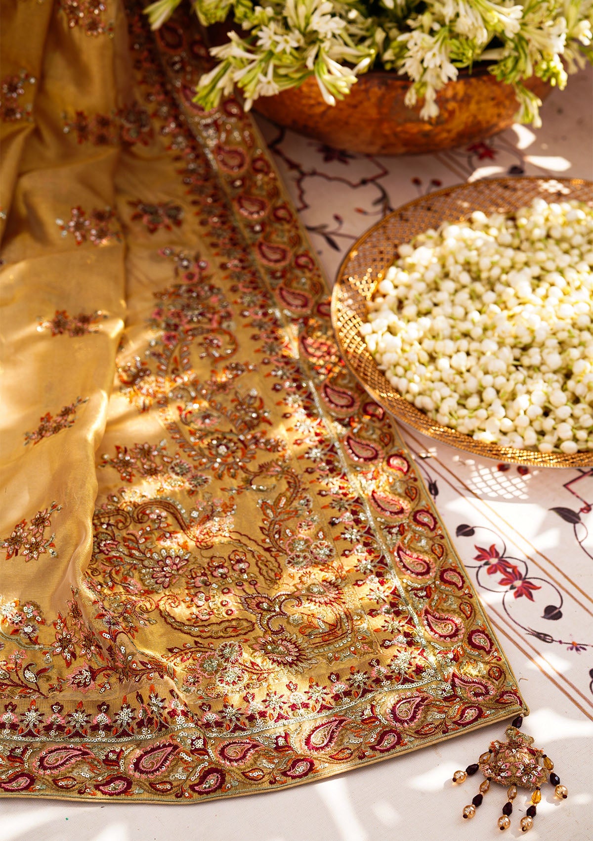 WEDDING FESTIVE ’24 VOL. 2 - INDIAN GOLD TISSUE SHAWL